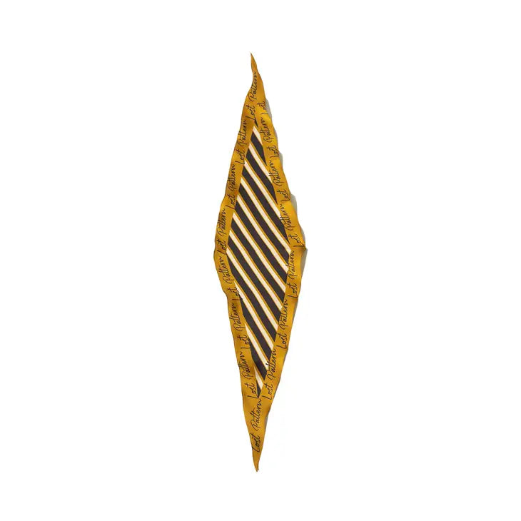 Lost Pattern NYC Silk Diamond Neckerchief Scarf-Stripe
