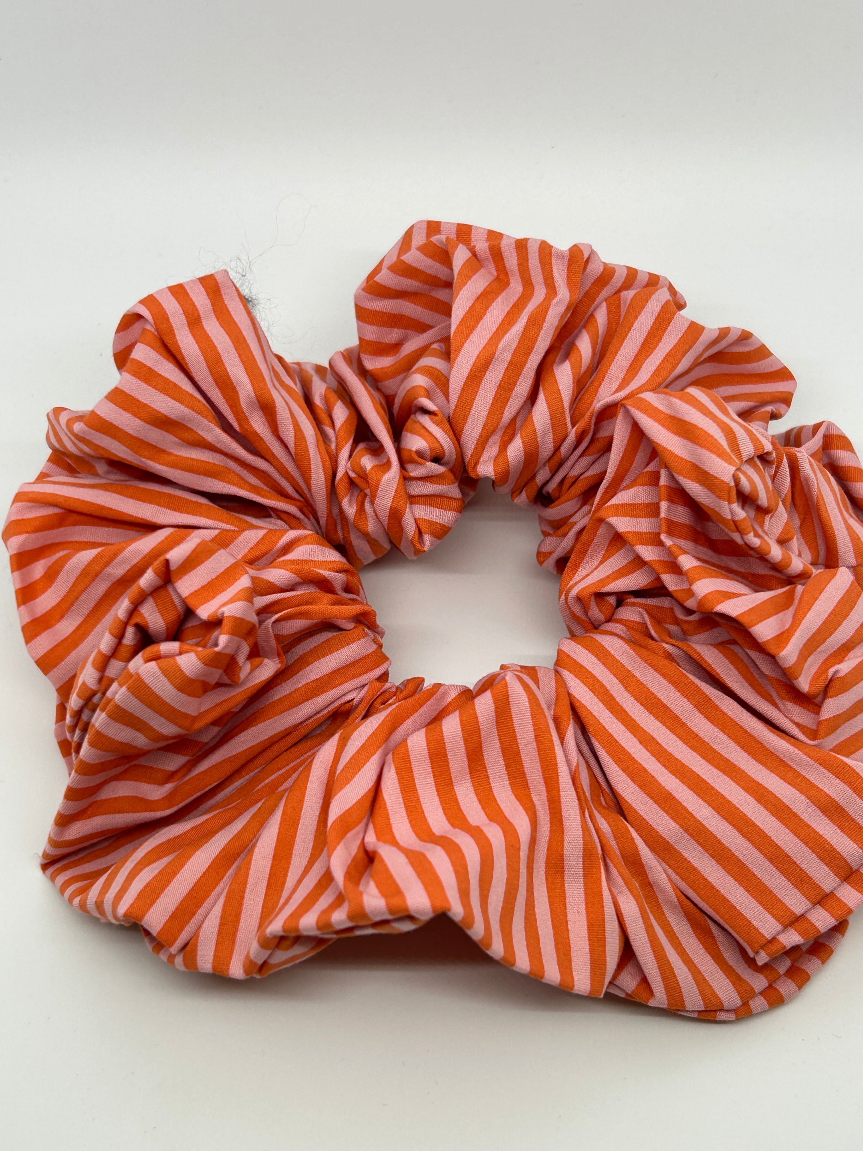 Scrunchie - Coral Stripe