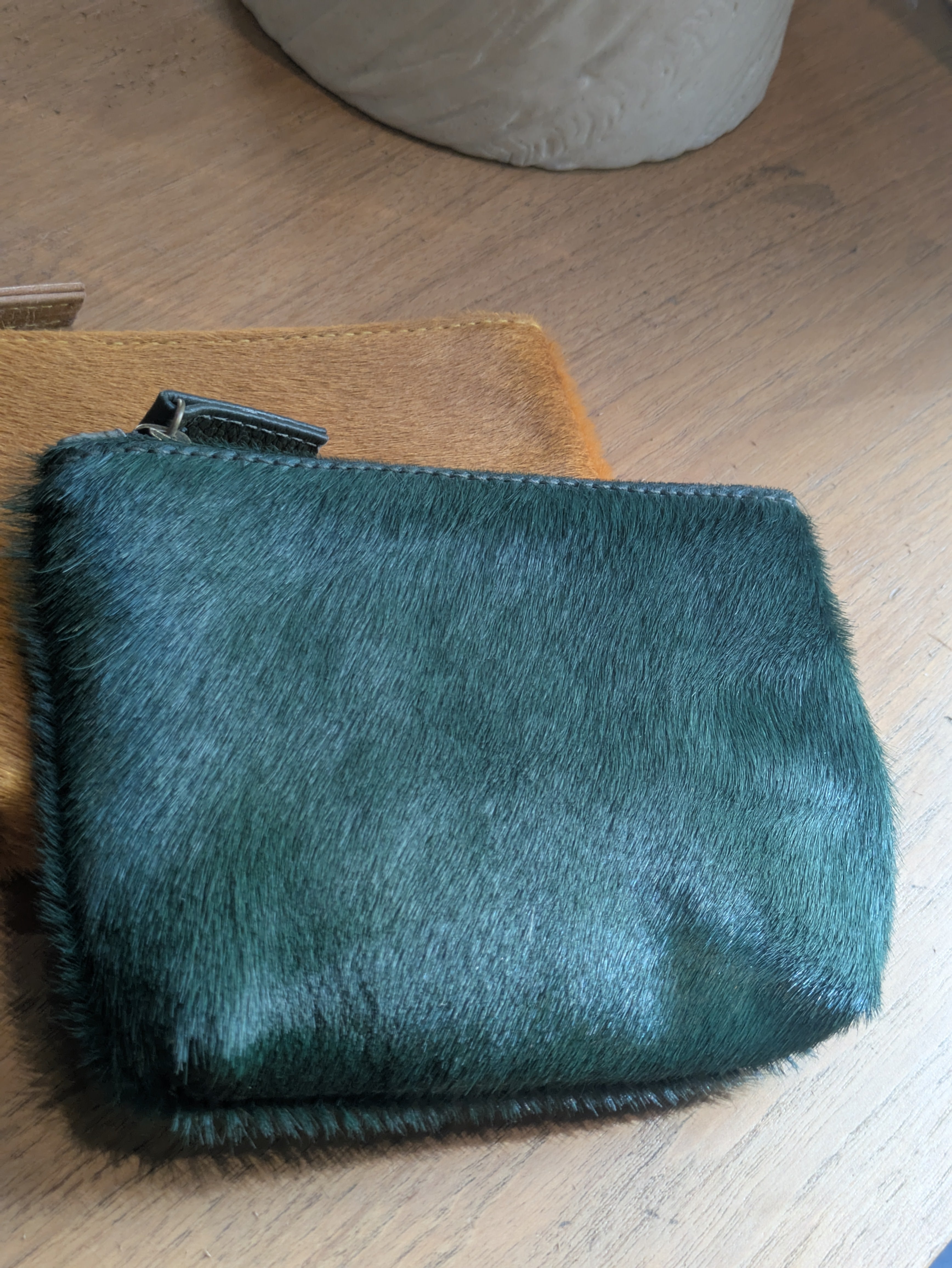 Kim White - Small Cosmetic Bags - Solid Color Fur