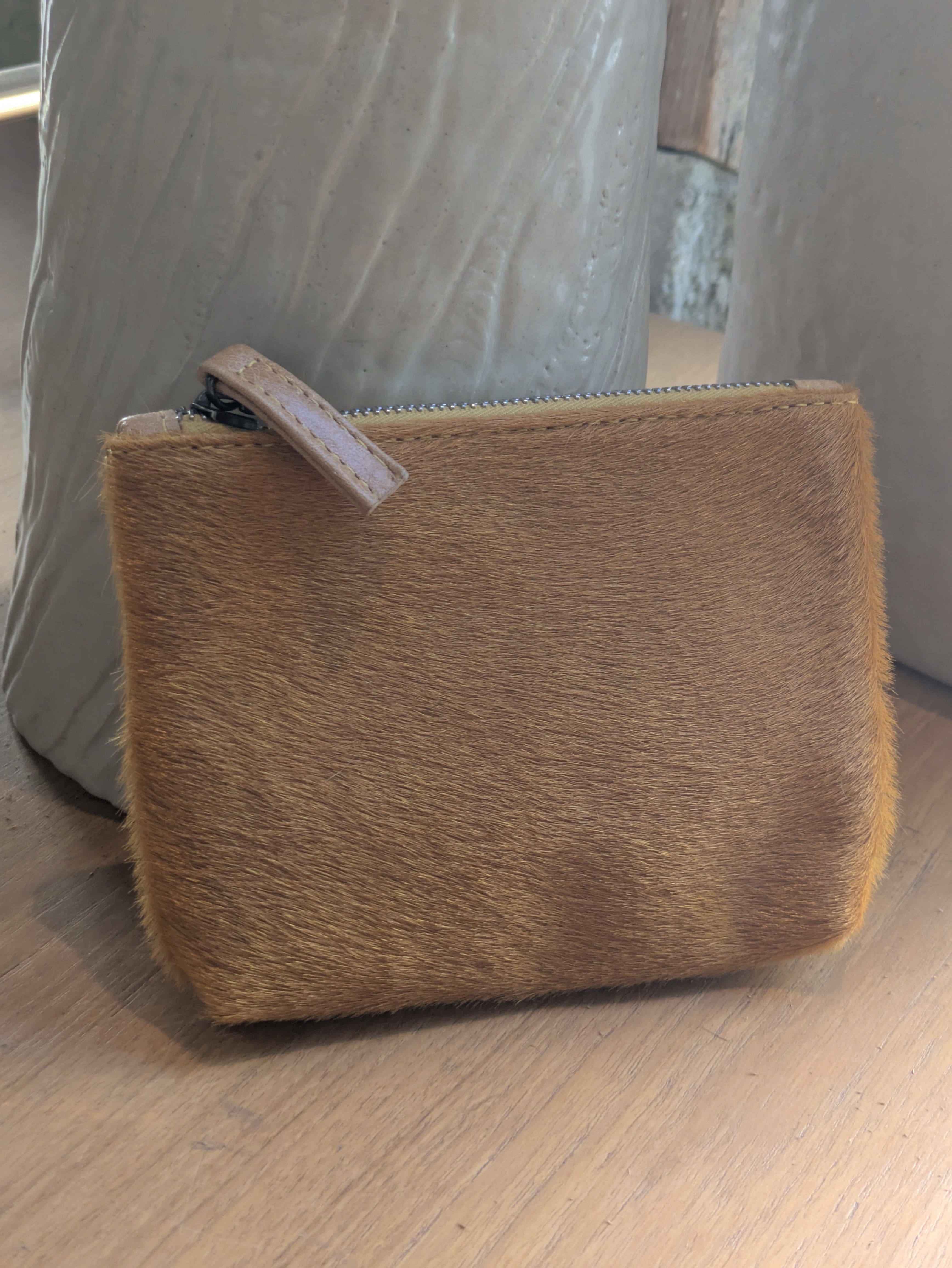Kim White - Small Cosmetic Bags - Solid Color Fur
