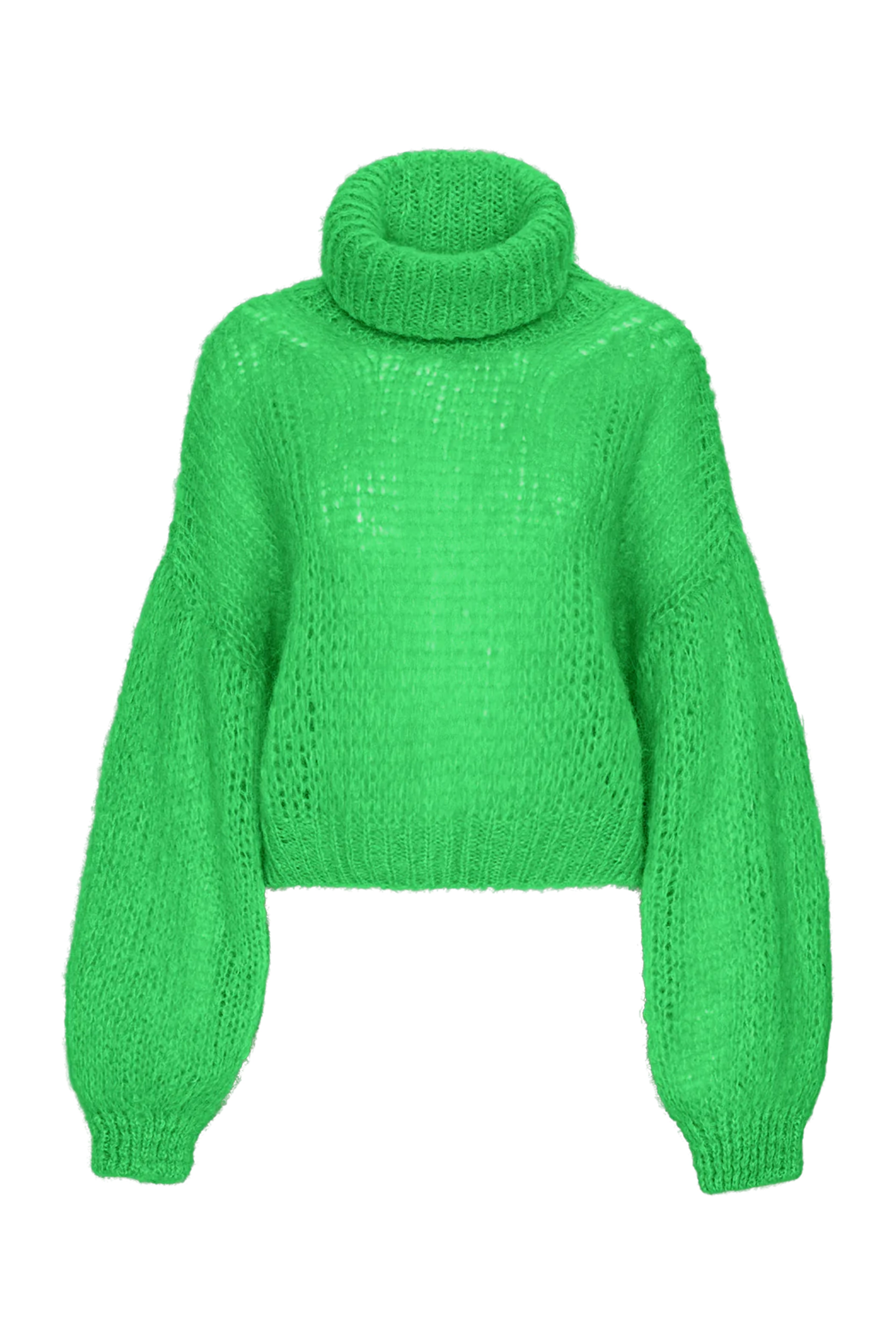 American Dreams - Pepper Roll-Neck Alpaca Pullover Bright Green