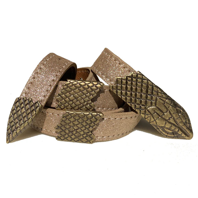 Kim White - Snake Belt - Gold Shimmer