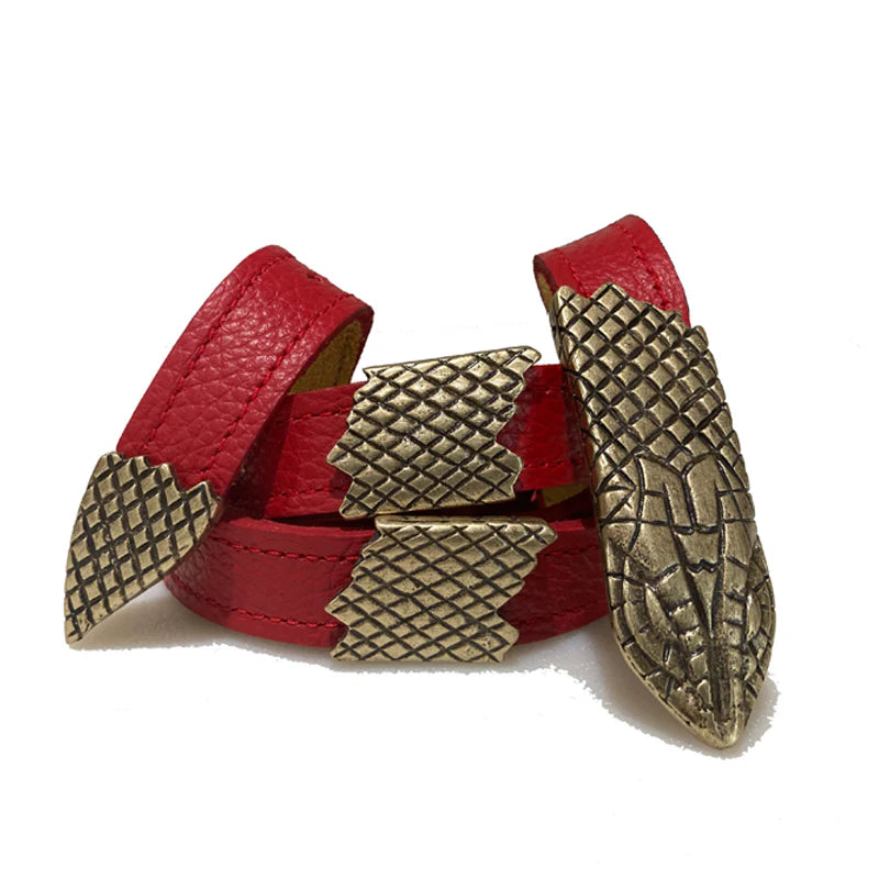 Kim White - Snake Belt - Red
