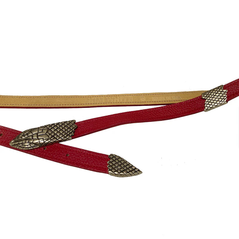 Kim White - Snake Belt - Red