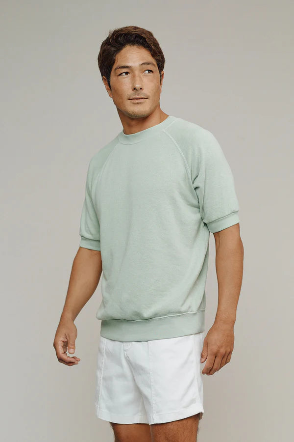 Jungmaven Hemp Fleece - Short Sleeve Raglan Sweatshirt - Deep Indigo Blue
