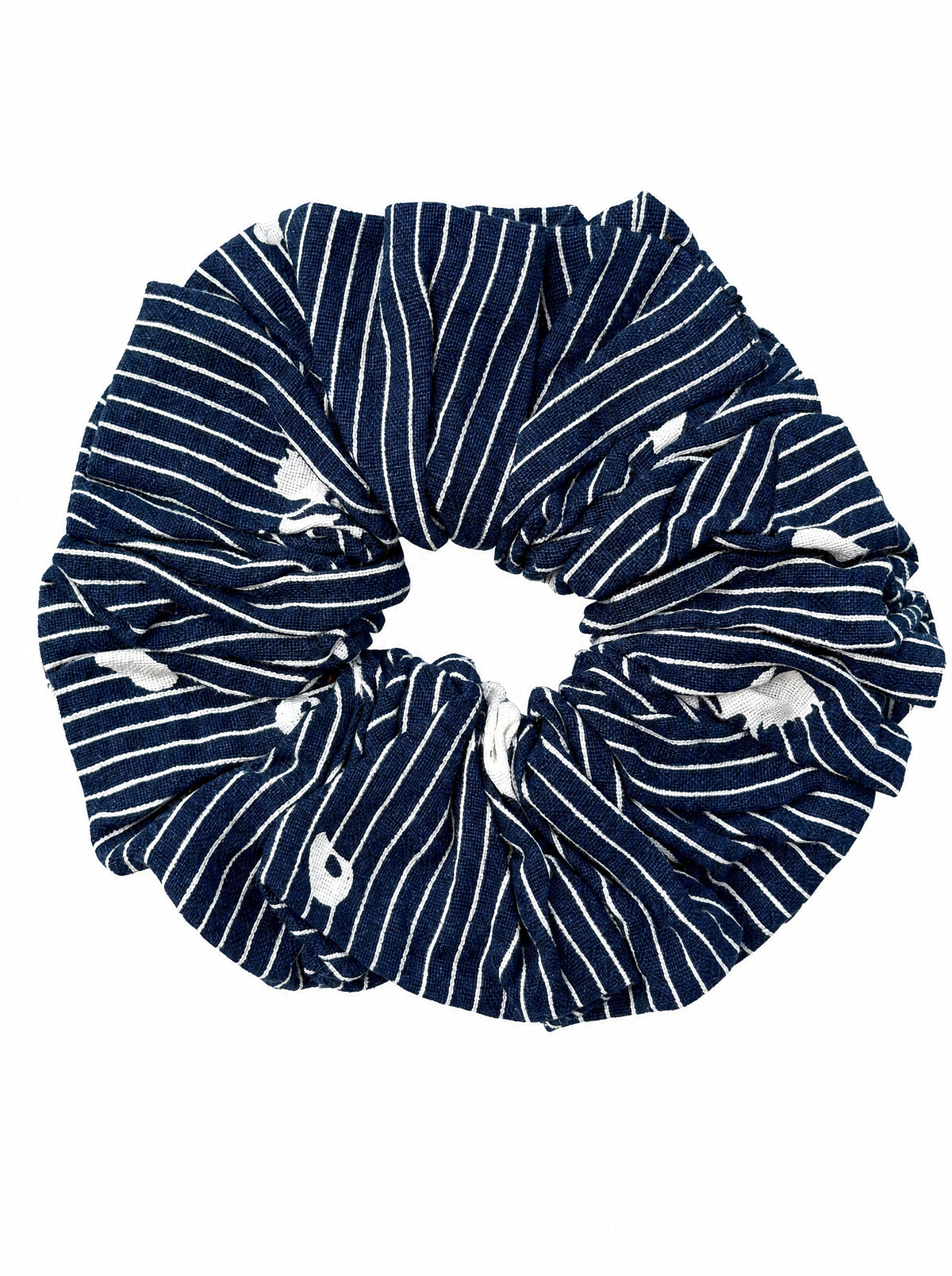 Scrunchie - Navy Posy
