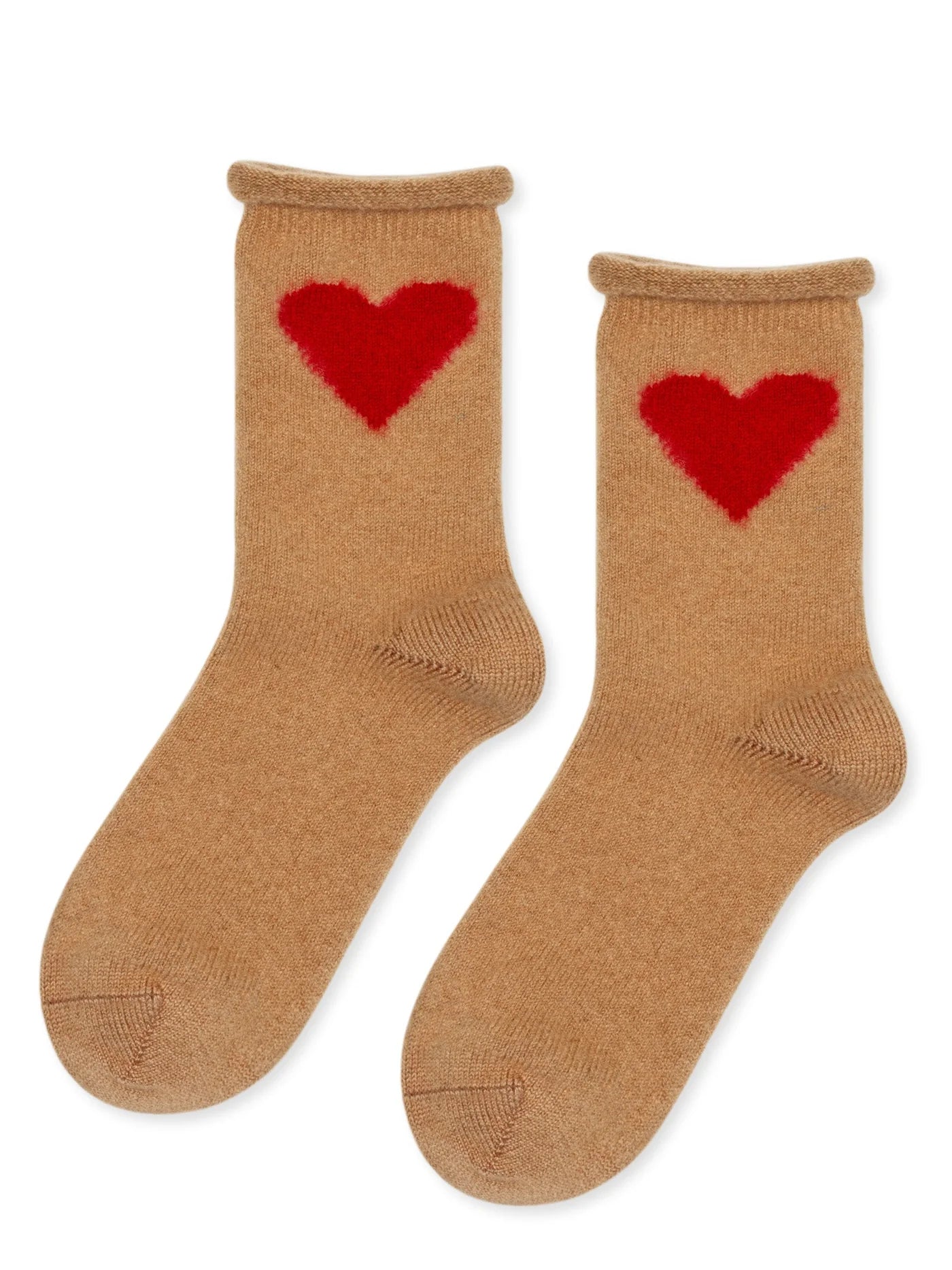 Love Cashmere Crew Socks - Camel