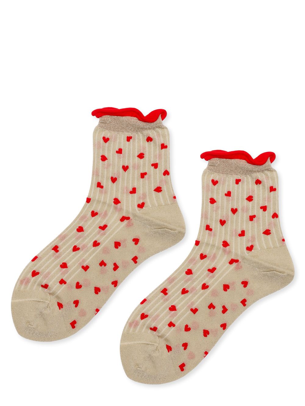 Spiffy Hearts Short Crew Socks