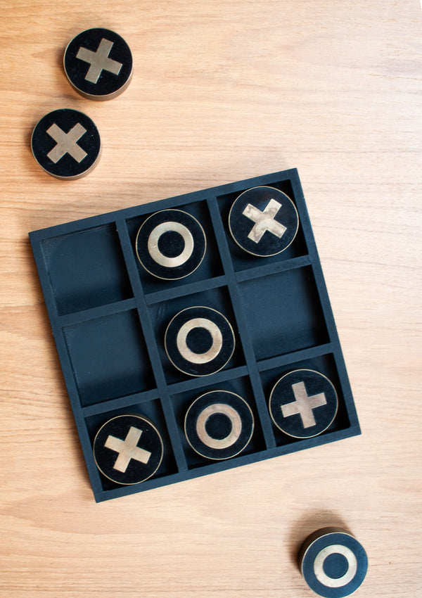 Tic Tac Toe - Resin and Brass