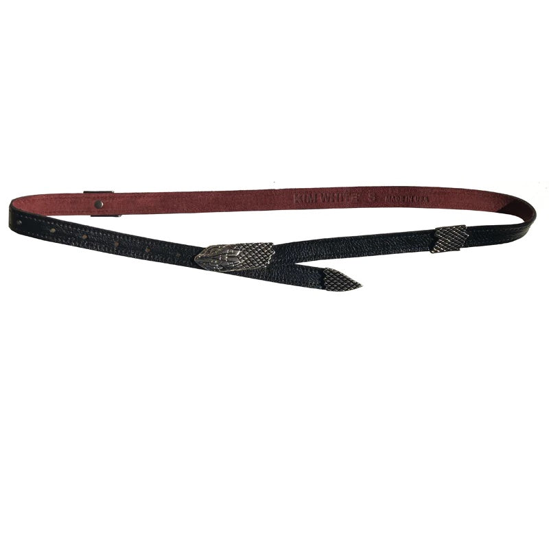 Kim White - Snake Belt - Black