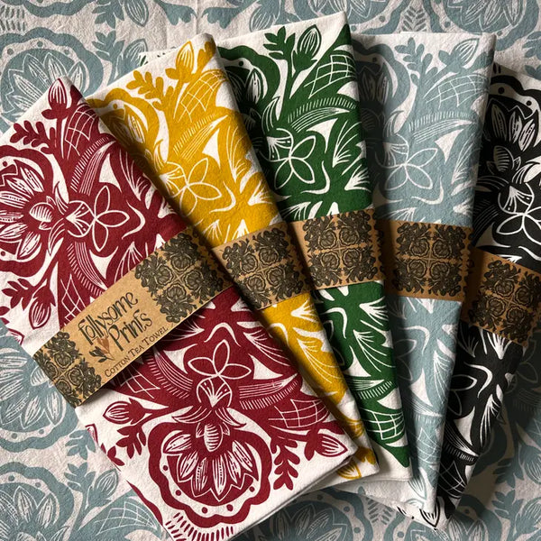 Rosemaling Art Cotton Tea Towel – BEL KAZAN
