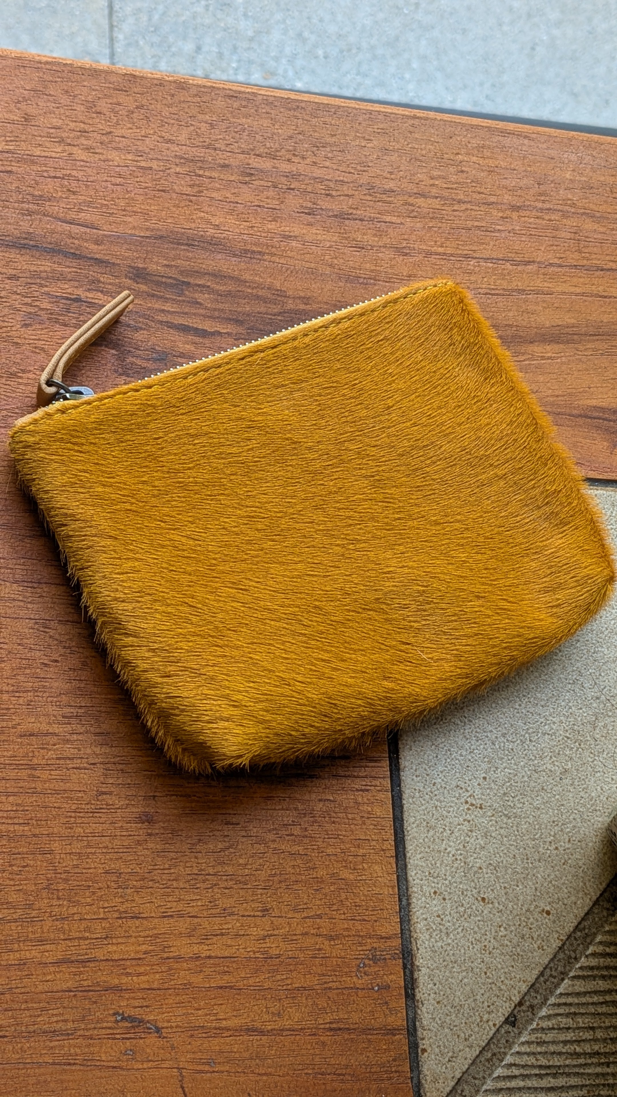 Kim White - Small Cosmetic Bags - Solid Color Fur
