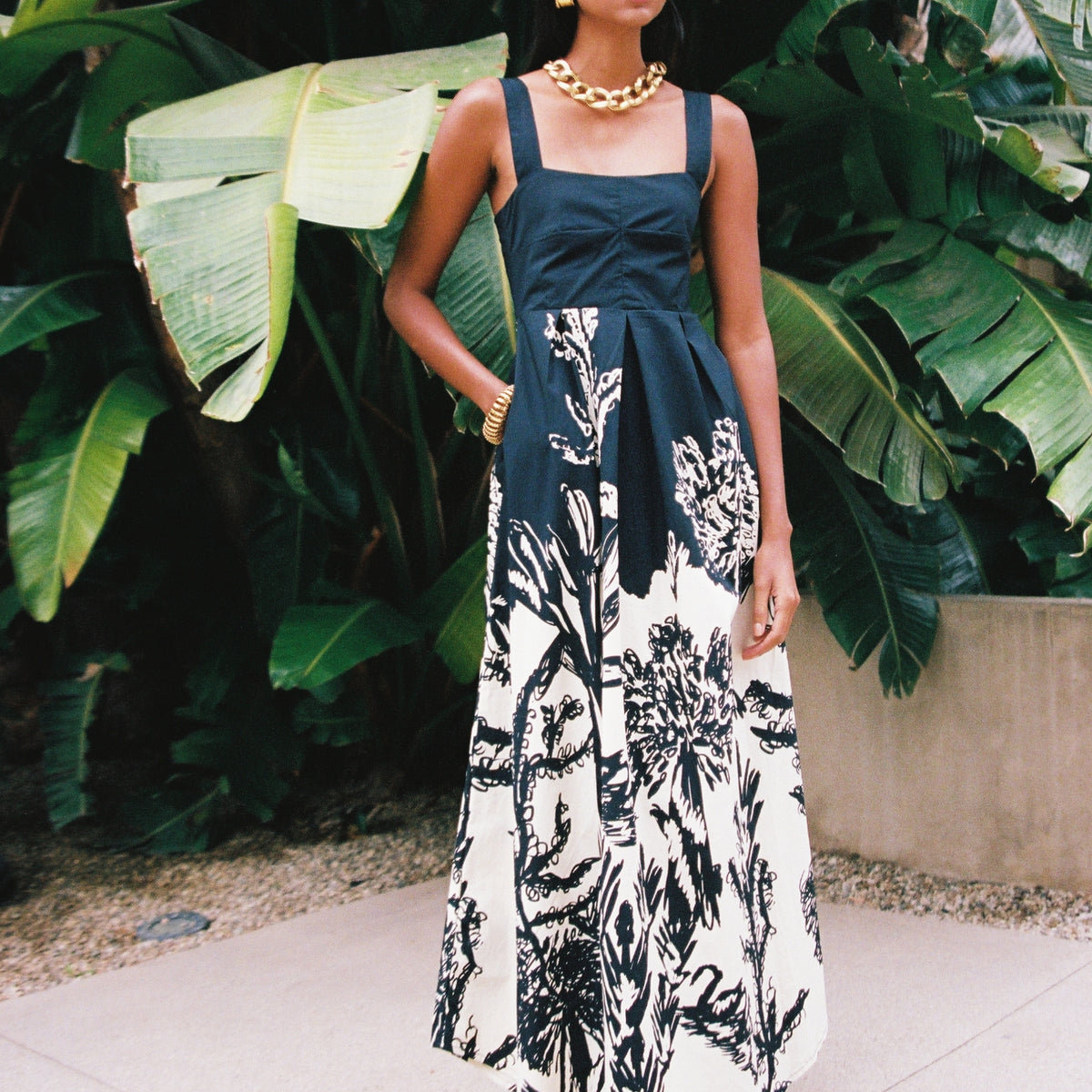 Janie Dress, Midnight Lagoon / S by Bel Kazan