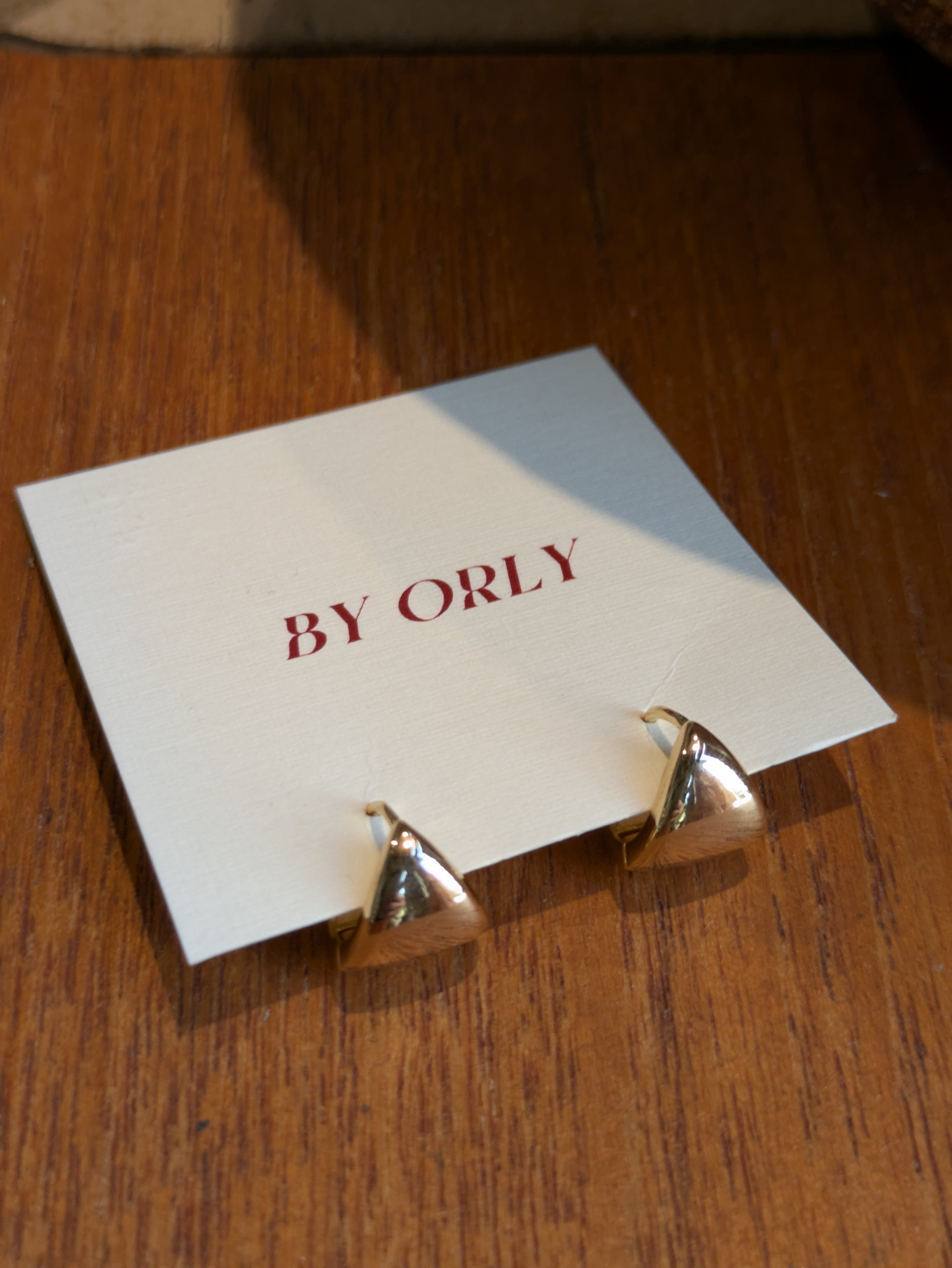 BY ORLY - Triangle Gold Hoops