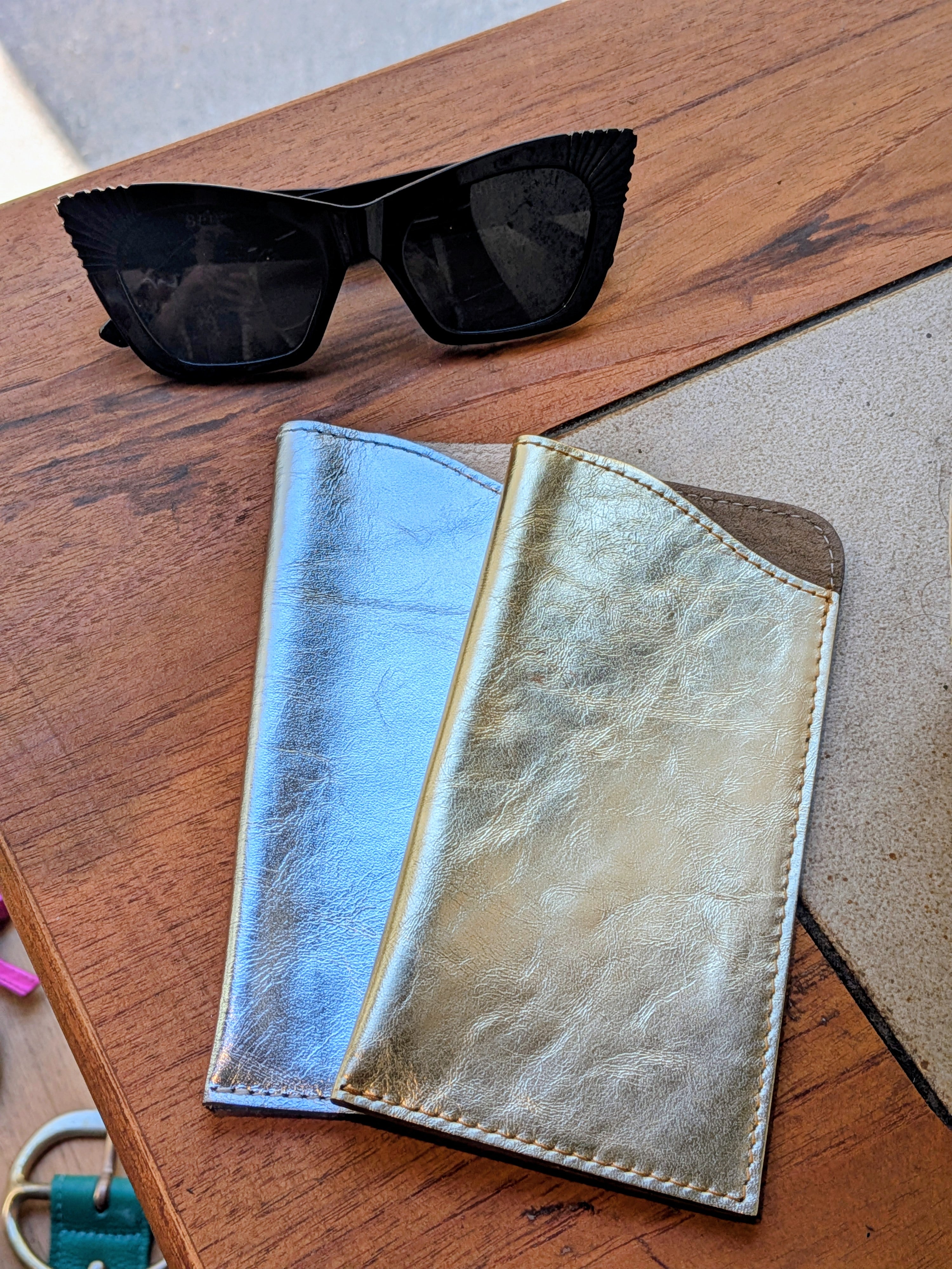 Kim White - Glasses Case - Gold/Silver