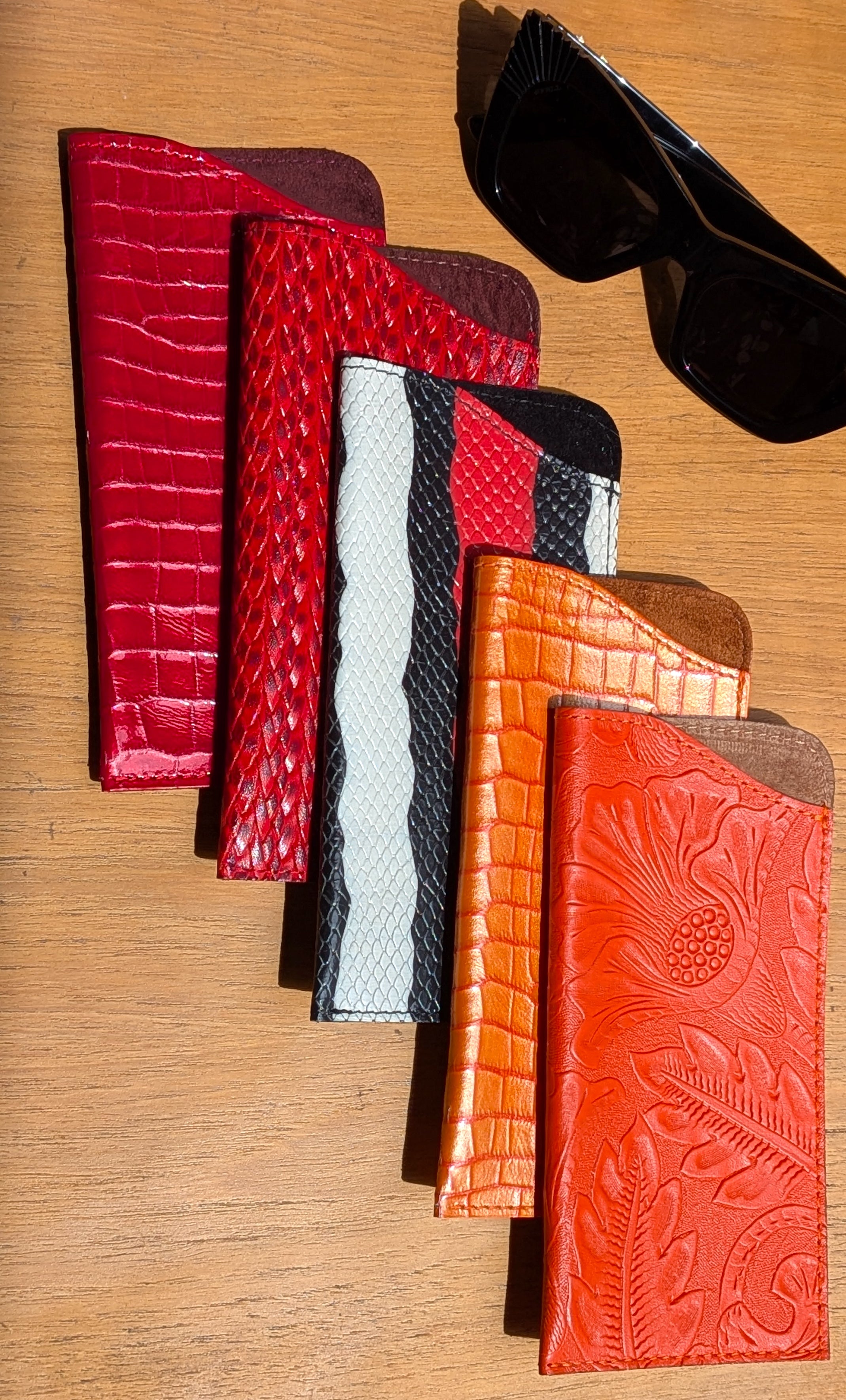 Kim White - Glasses Case - Red/Orange