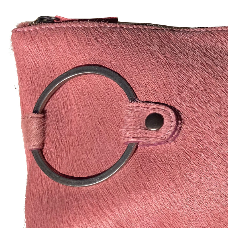 Kim White - Ring Clutch - Pink Fur