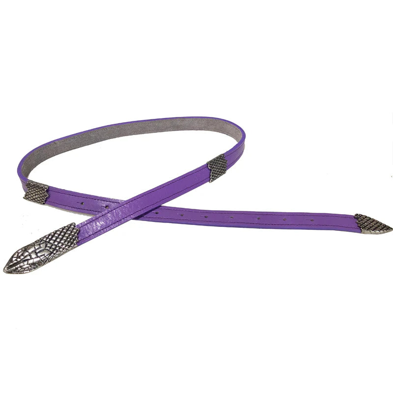 Kim White - Snake Belt - Purple Leather
