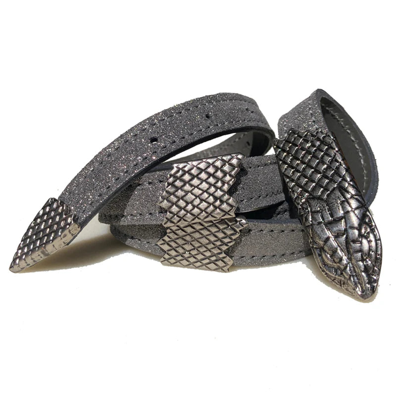 Kim White - Snake Belt - Silver Shimmer