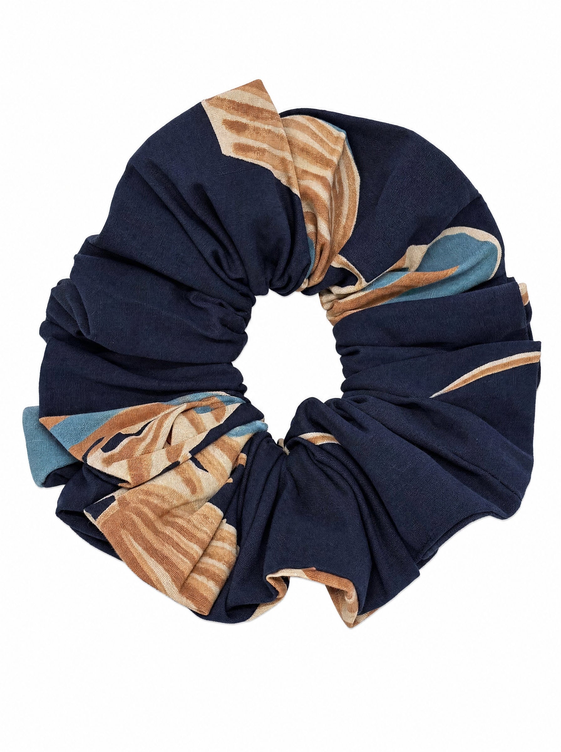 Scrunchie - Navy Aralia