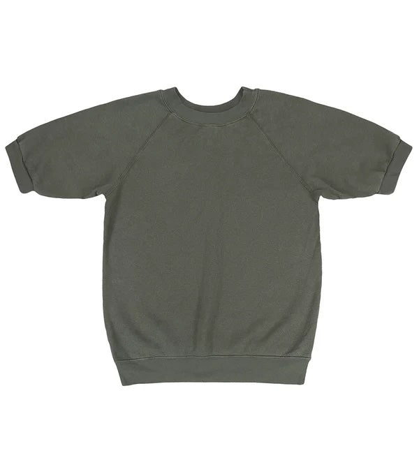 Jungmaven Hemp Fleece - Short Sleeve Raglan Sweatshirt - Olive Green