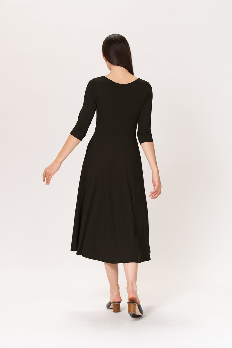 Amelia Dress | BEL KAZAN | Jersey | Black | Made in Bali