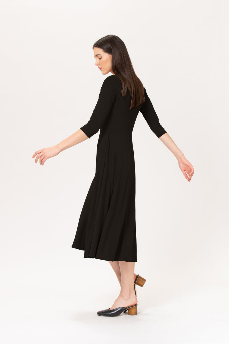Amelia Dress | BEL KAZAN | Jersey | Black | Made in Bali