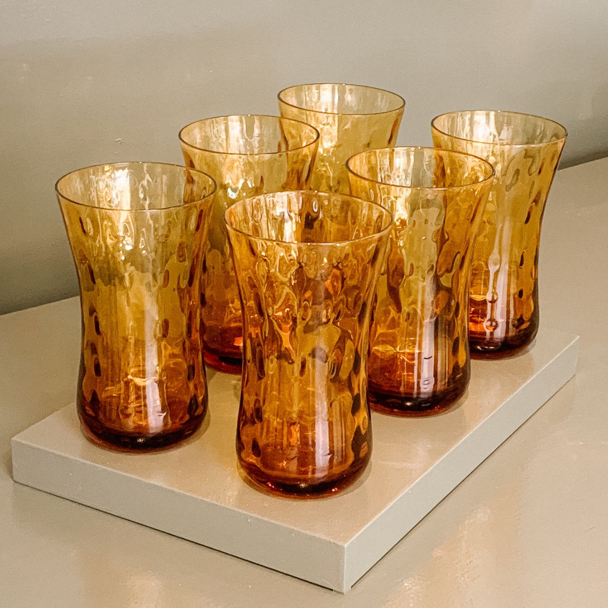 Vintage Amber Glasses | BEL KAZAN, image size:1200x1200