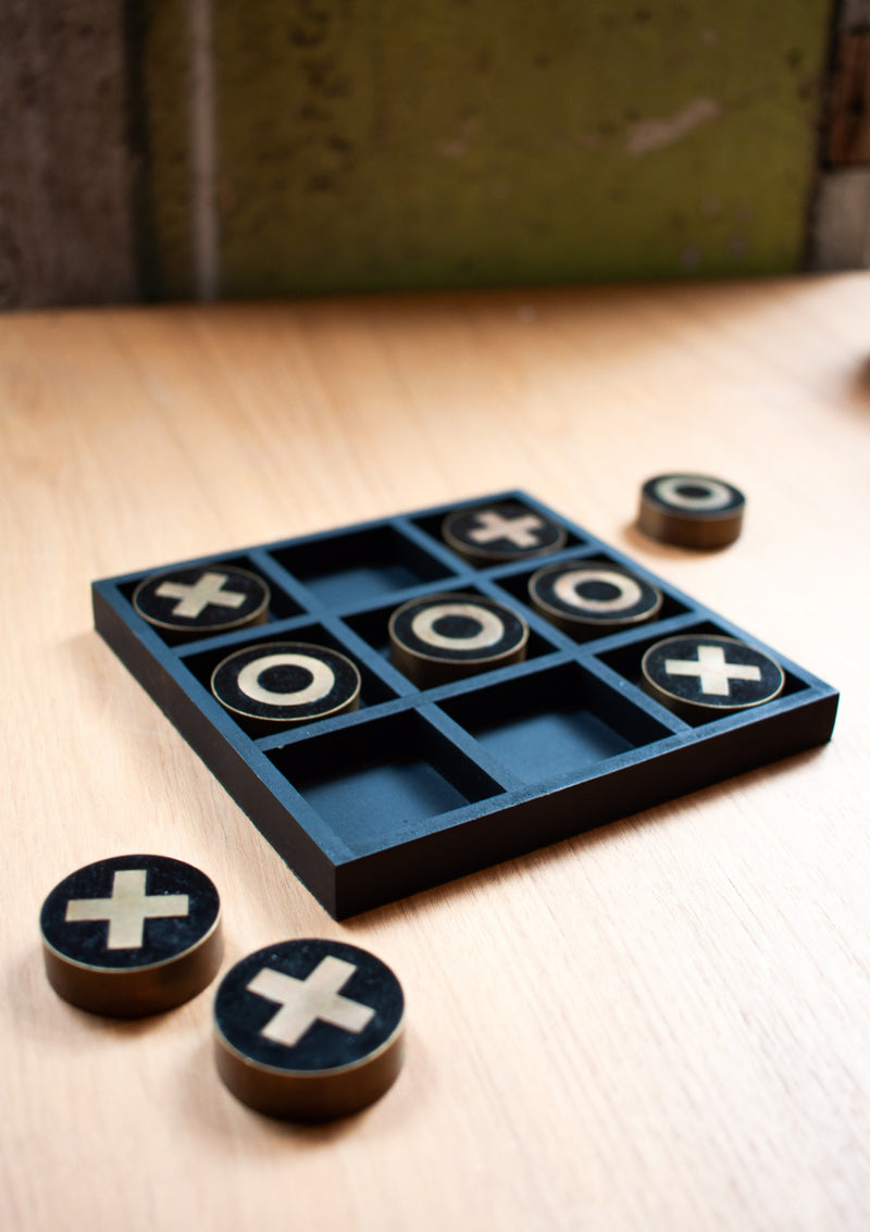 Tic Tac Toe - Resin and Brass