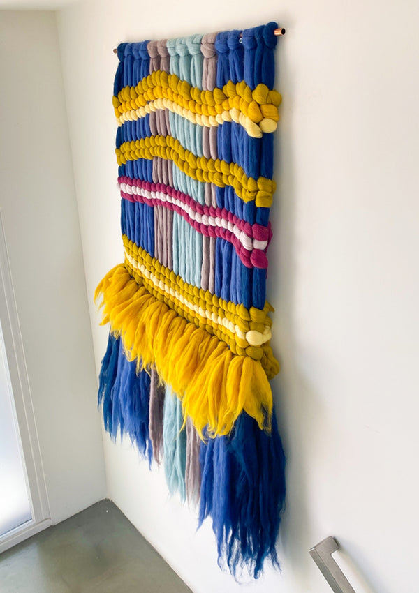 Wool Wall Hanging - The Happy Blue