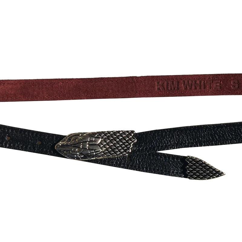 Kim White - Snake Belt - Black