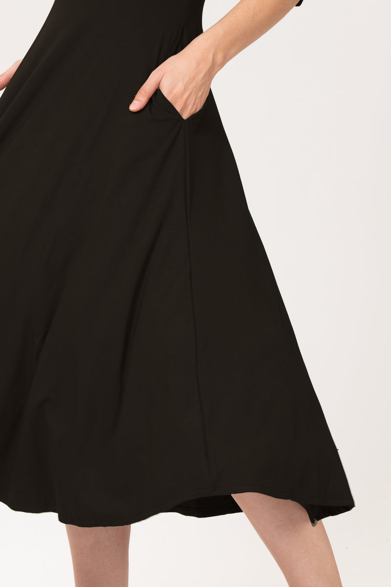 Amelia Dress | BEL KAZAN | Jersey | Black | Made in Bali